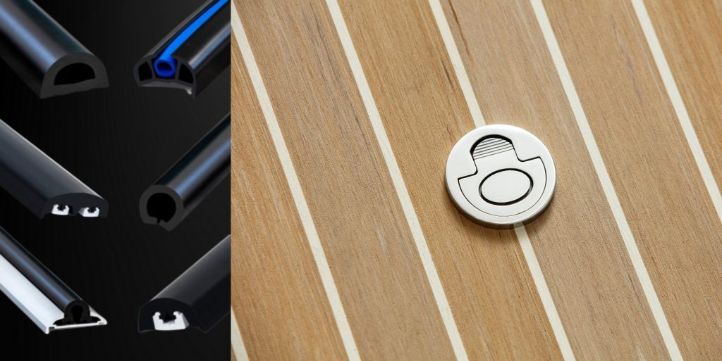 Flexiteek Tritone Scrubbed and Wilks fendering profiles