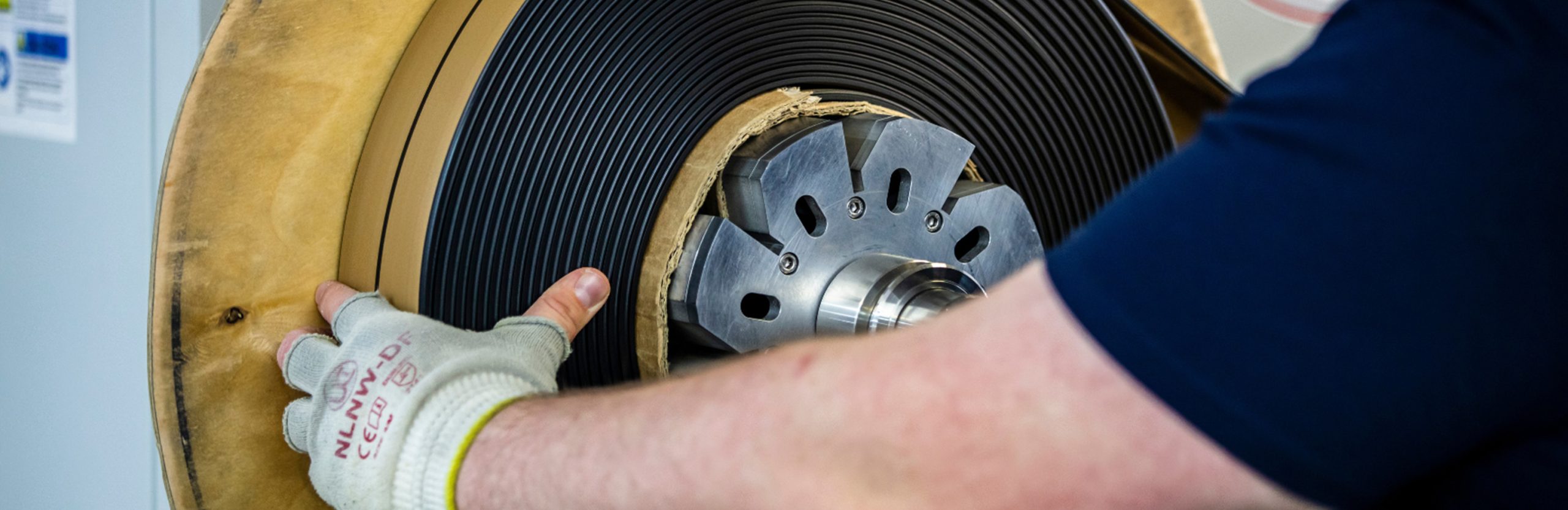 Flexiteek Teak with black caulking Flexiteek in production