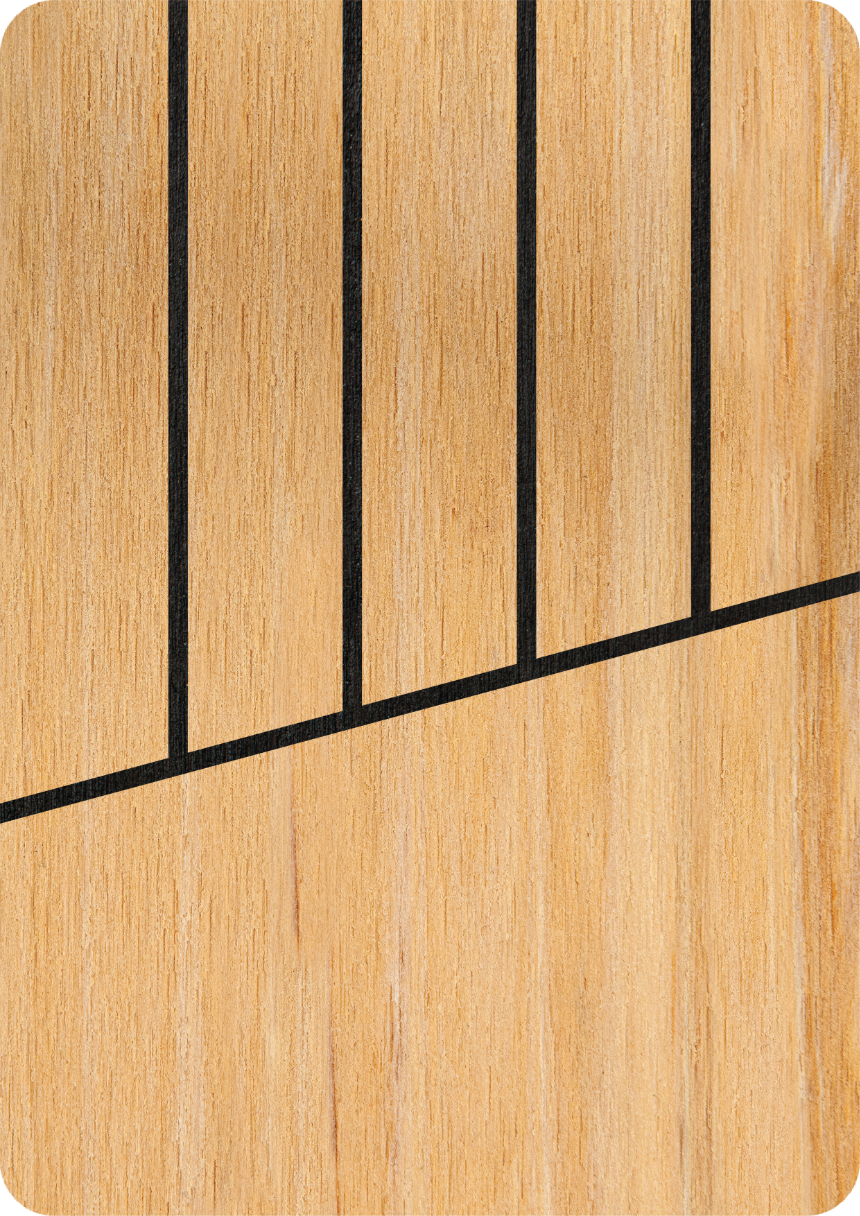 Ash with Black caulking