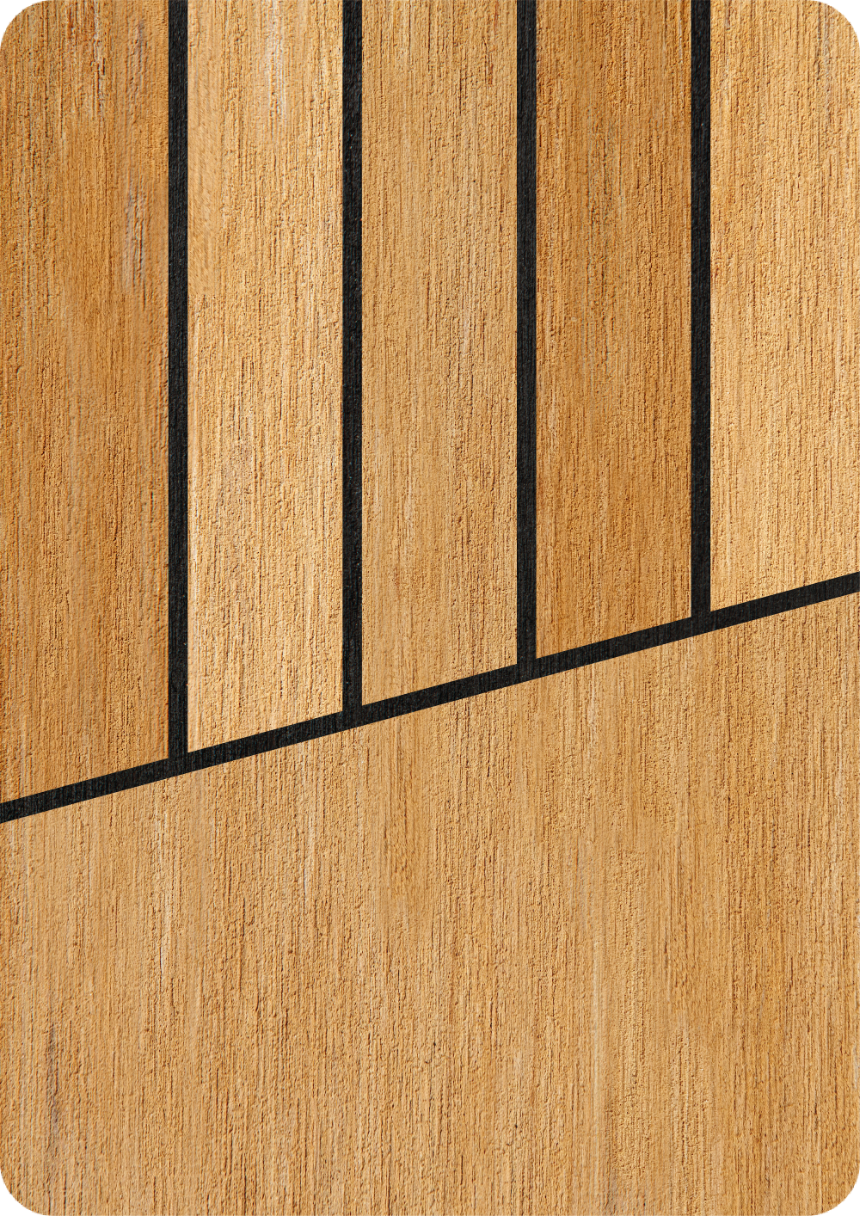 Tritone Scrubbed with Black caulking