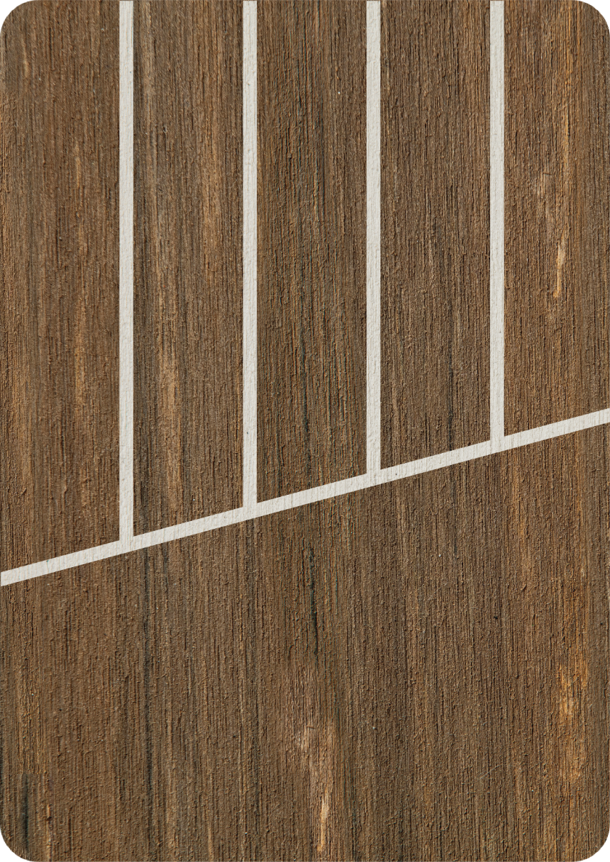 Walnut FlexiTeek with White caulking