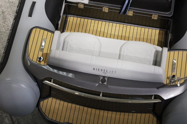 Disel Jet D565 inside - Scrubbed with black caulking - Williams Jet Tenders