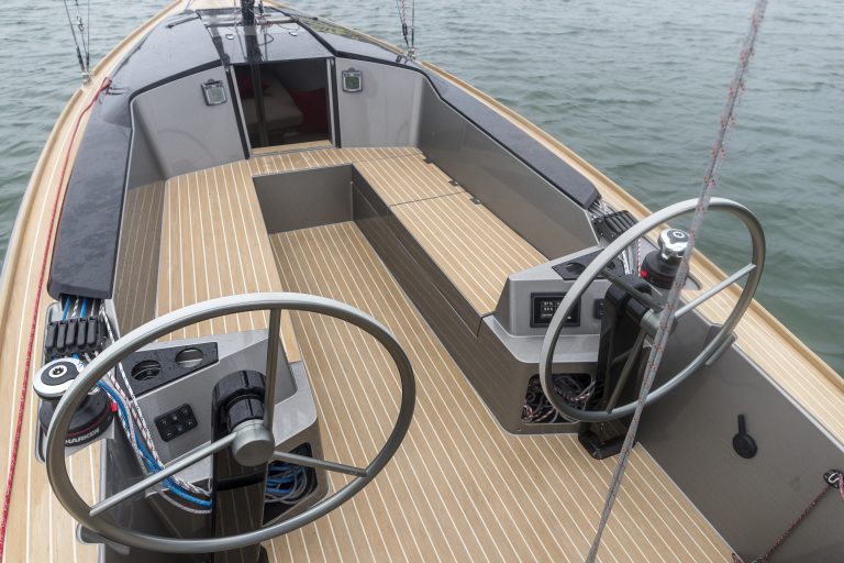 Domani S32L whole deck - Scrubbed with white caulking - Domani