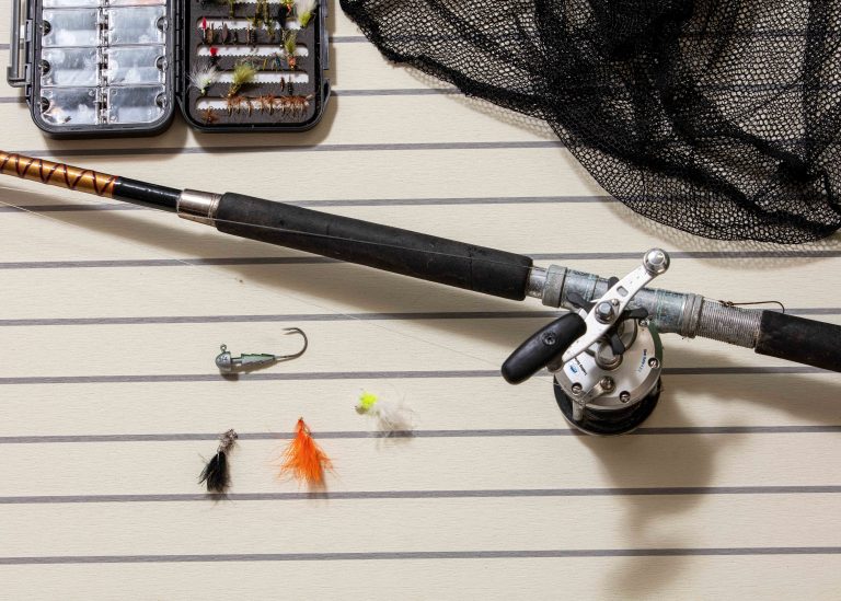 Off-White with Grey Caulking and fishing equipment - Flexiteek International Ltd