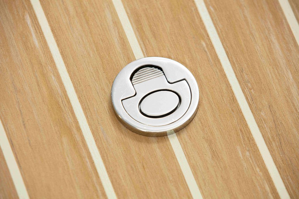 Scrubbed with White Caulking and Cleat - Flexiteek International Ltd