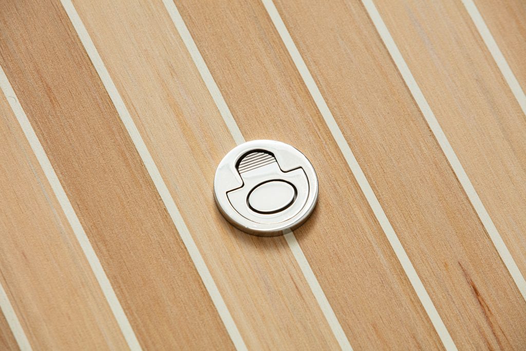 Tritone Ash with White Caulking and Cleat - Flexiteek International Ltd