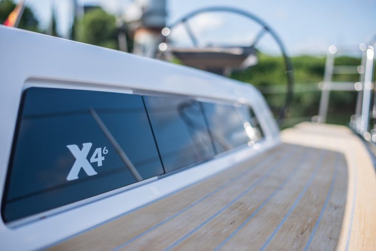 X-Yachts X46 walkways - Scrubbed with Grey caulking - X Yachts