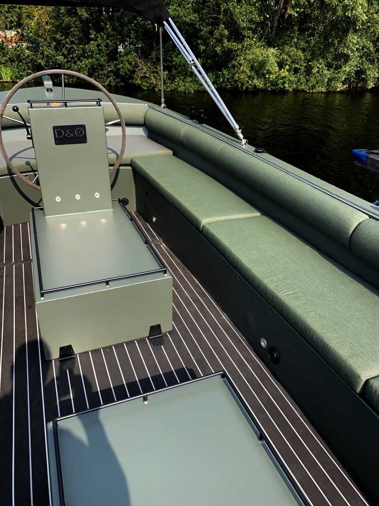 Davy &amp; Ørsted asiento verde - Carbon con calafateado blanco - Davy &amp; Ørsted