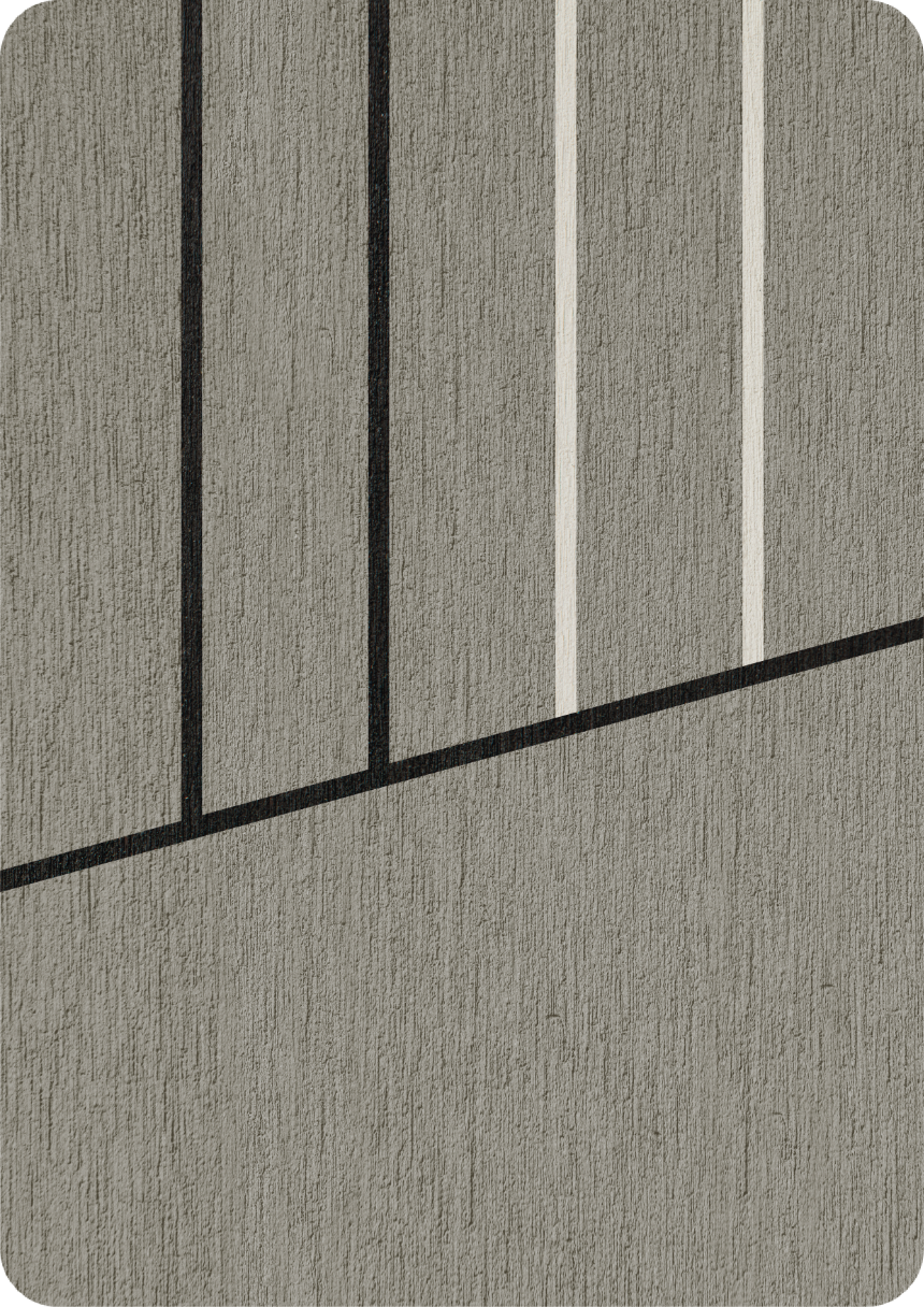 Gris avec calfeutrage multiple
