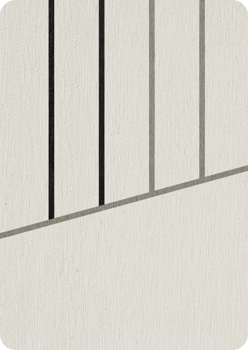 Off-White met meervoudig kitwerk