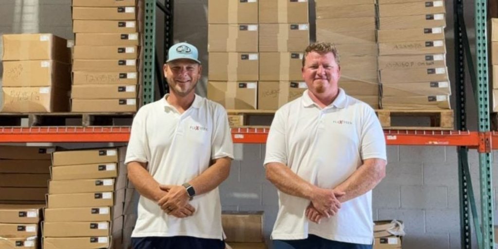Chad och Chad på Flexiteek USA
