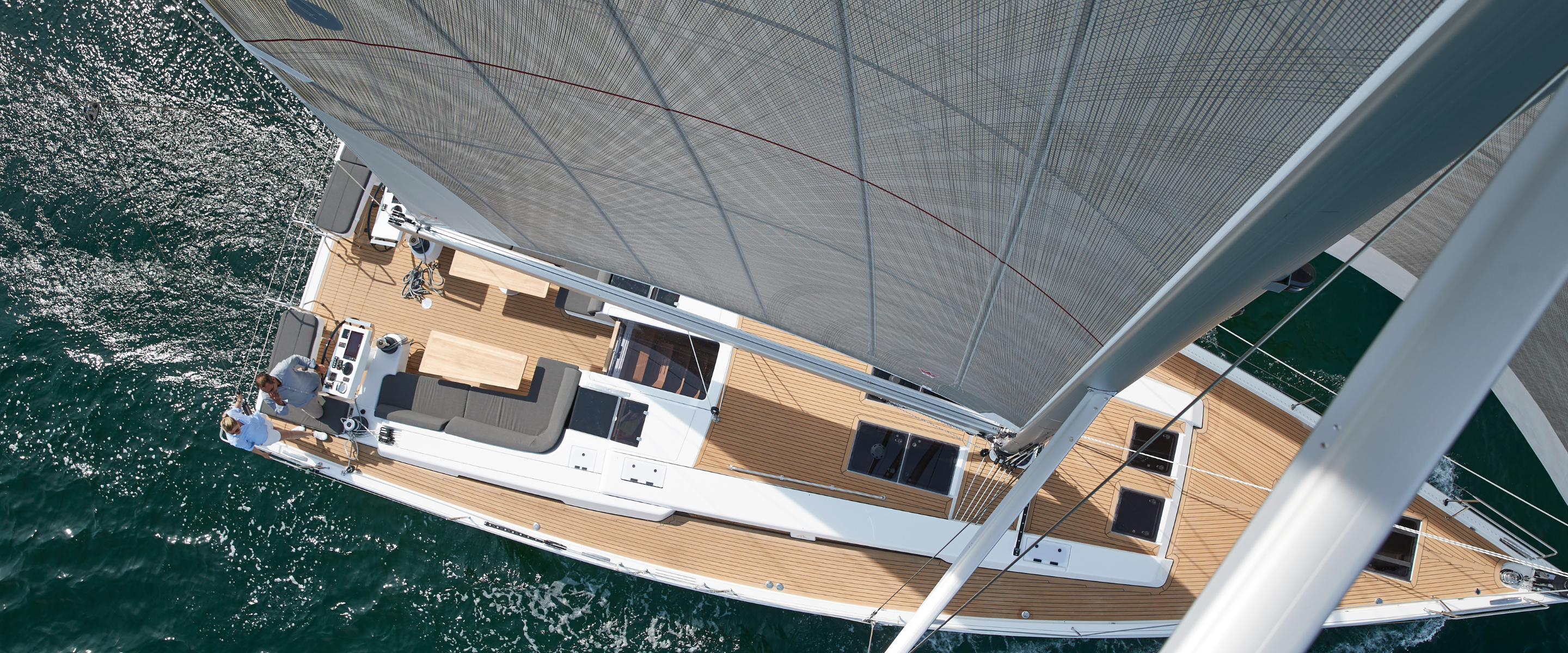 Hanse yacht fitted with Flexiteek 2G