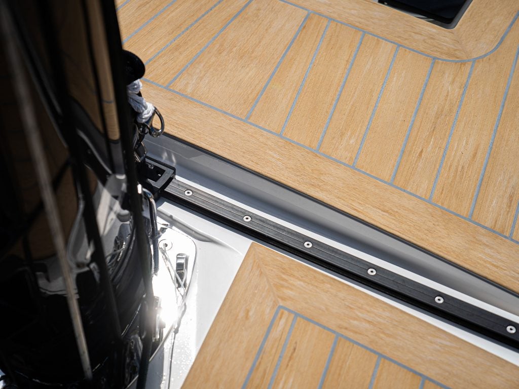 Close up with X-Yachts X40 fitted with Flexiteek 2G Scrubbed