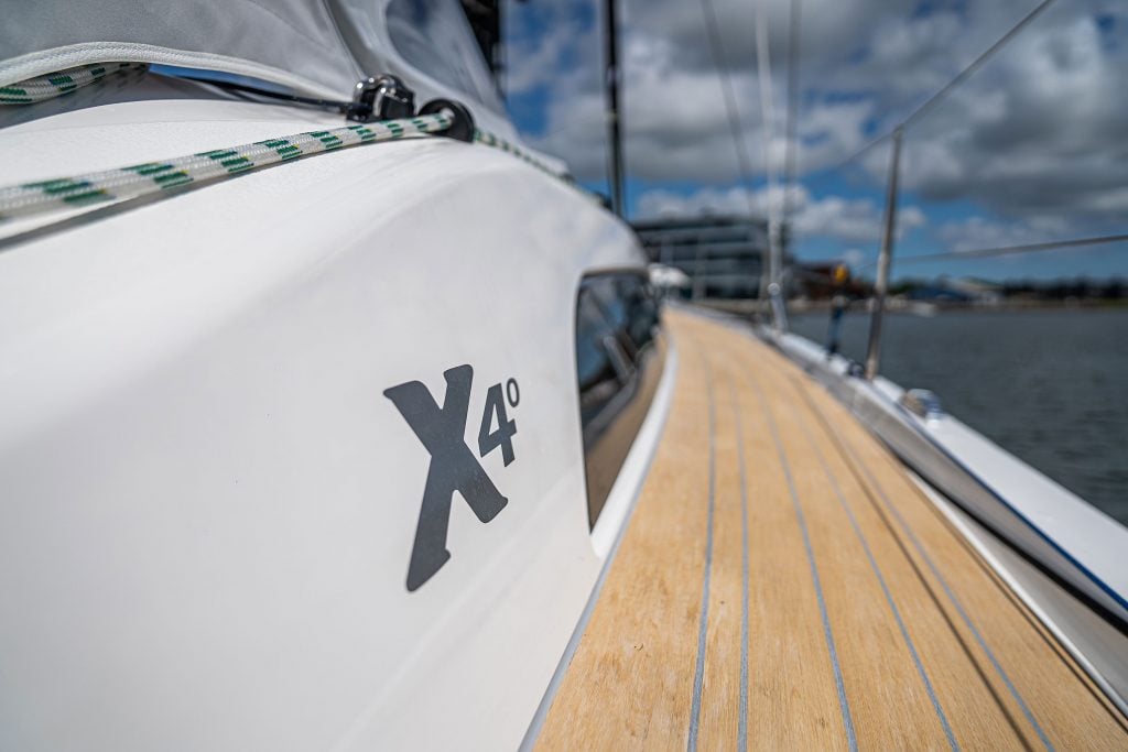 X-Yachts X40 fitted with Scrubbed with grey caulk