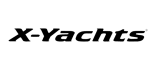 X yachts black logo