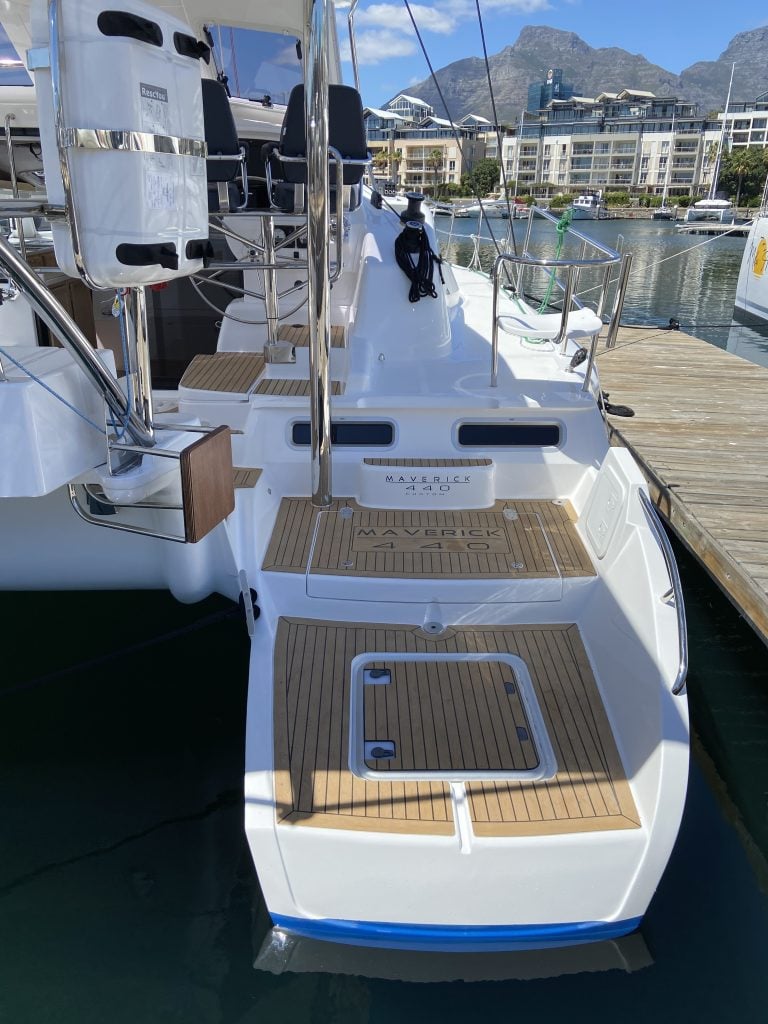Maverick Yachts fitted with Flexiteek 2G with Teak with black caulking